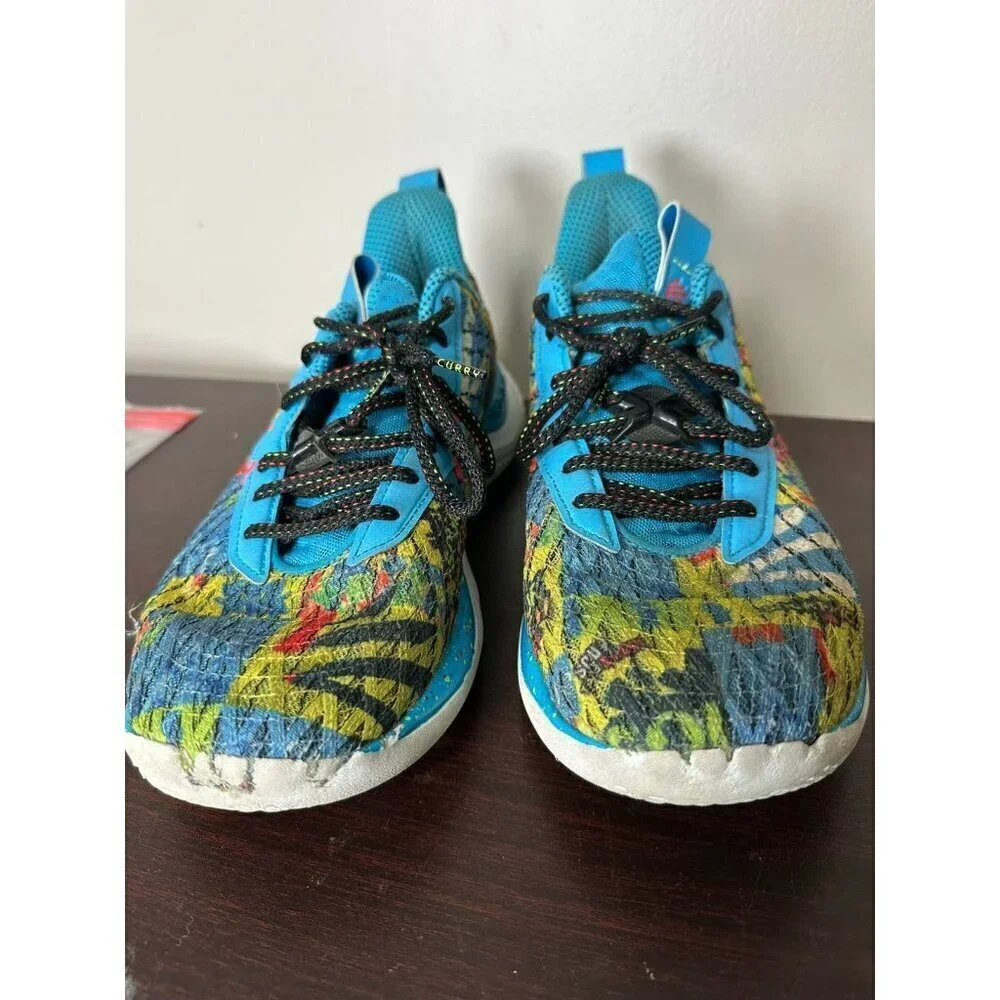 Under Armour Curry Flow 10 Sour Patch Kids Shoes 3025622 Mens Size 10 - Picture 2 of 15